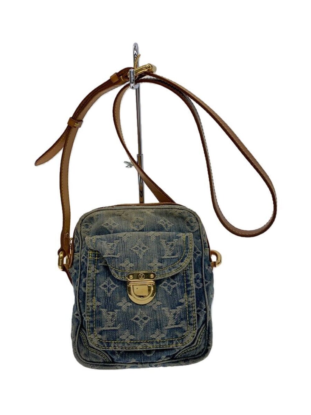 LOUIS VUITTON Camera Bag Monogram Denim Blue All over